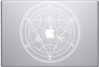FMA Human Transmutation Circle   White Decal for Macbook and Laptops 