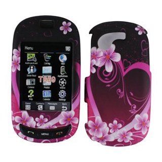 For T mobil Samsung T669 Gravity T Accessory   Purple Heart Designer Protective Hard Case Cover Cell Phones & Accessories