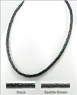 18 Inch Brown Leather 4mm Necklace   Chain Necklaces