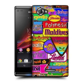 Head Case Designs Omnibus Beach Signs Hard Back Case Cover for Sony Xperia L C2105 Cell Phones & Accessories