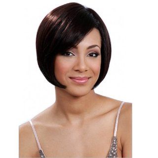 BOBBI BOSS Human Premium Blend Wig   MB100 NIA by MIDWAY (#2   Dark Brown)  Hair Replacement Wigs  Beauty