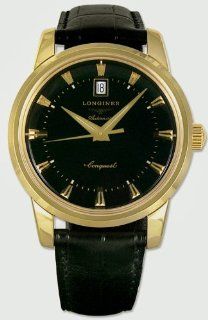 Longines Conquest Heritage 18kt Gold Mens Automatic Strap Watch L1.645.6.52.4 at  Men's Watch store.