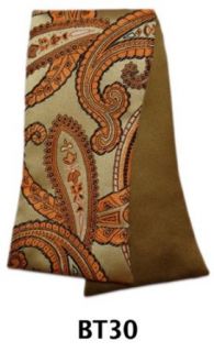 Men's Orange And Taupe Paisley and Solid Reversible Selftie Bow Tie BT30 at  Mens Clothing store