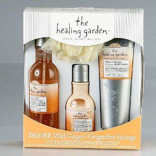 The Healing Garden 59007 Desire Wild Ginger Body Scrub Bath Set  Bath And Shower Product Sets  Beauty