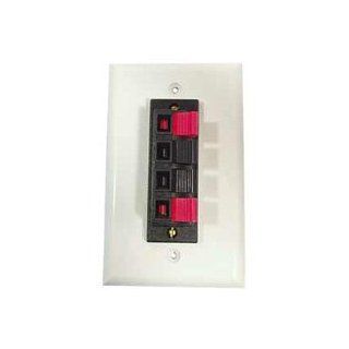 Speaker Wall Plate w/ One 4 Position Terminal   White  75 674 Electronics