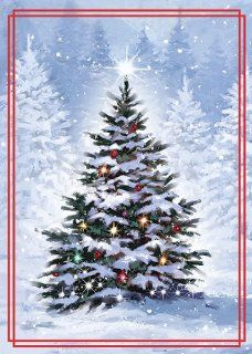 Paper Magic Group, Tree Scene Christmas Cards, Box of 16, (13712040)  Cardstock Papers 