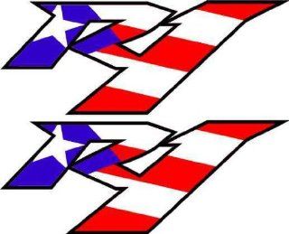 Yamaha R1 Puerto Rican Flag Decals Stickers Graphics 1000 Yzf1000 Graphics 