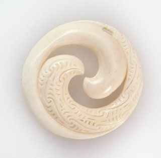 649 Tribal Tattoo Double Spiral Pendant / Organic / Silver Jewerly of Bali Jewelry