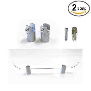 Set of 2   5/8" Dia x 1 3/16" L   Shelf/Panel Support   For shelves up to 7mm (1/4") thick. Spacing from wall   20mm (3/4") Fastening Standoffs