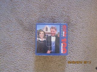 Arkansas Gothic Bill & Hillary Clinton 100 Pieces Gift Box Puzzle Toys & Games