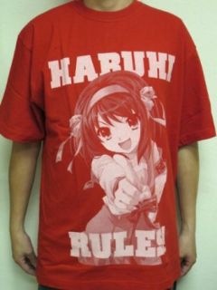 Cospa Haruhi Suzumiya Rules Men T Shirt Red Clothing
