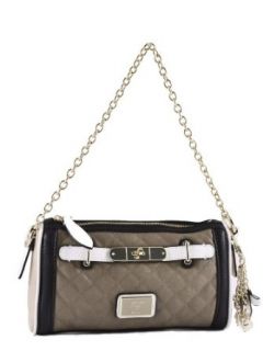Guess Amour Chain link Small Shoulder Bag, Taupe Multi Shoulder Handbags Clothing