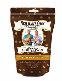 Newman's Own Organics Premium Dog Treats, Peanut Butter, Medium Size, 10 Ounce Bags (Pack of 6)  Pet Snack Treats 