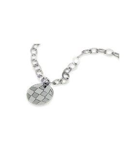14k White Gold Soccer Ball Cable Chain Ankle Bracelet Jewelry