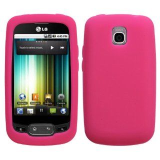 Asmyna LGP509CASKSO008 Slim and Soft Durable Protective Case for LG Optimus T   1 Pack   Retail Packaging   Hot Pink Cell Phones & Accessories