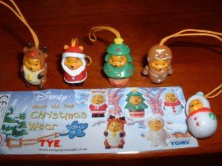 Winnie the Pooh Peek a Pooh Figure Set Christmas Set with Pooh Santa, Reindeer, Snowman and More Toys & Games