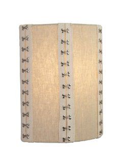 LBL Lighting PW658NTCF1HE Wall Lights with Natural Fabric Shade Shades,   Wall Sconces  