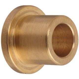 Bunting Bearings CFM010015016 Cast Bronze C93200 SAE 660 Flanged Sleeve Bearings, 10mm Bore x 15mm OD x 16mm Length   21mm Flange OD x 3mm Flange Thick