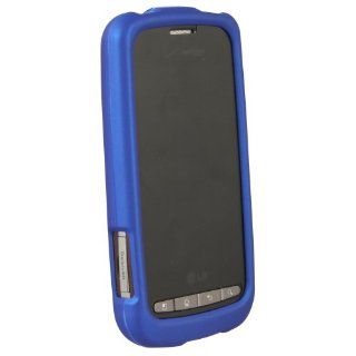 Dark Blue Rubberized Protective Shield for LG VS660 Vortex Cell Phones & Accessories