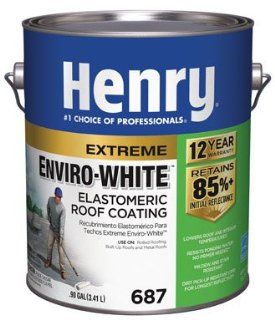 HENRY 687 ENVIRO WHITE PREMIUM ROOF COATING   HE687046 (Pack of 4)   Vents  