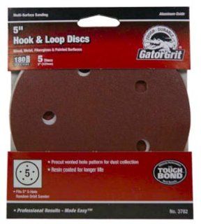 ali industries 3781 003 Master Mechanic, 5 Pack, 5  Inch, 220 Grit, Extra Fine, 5 Hole Hook and Loop Sanding Disc  Hook And Loop Discs  Patio, Lawn & Garden