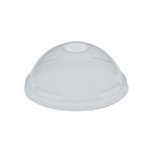 Solo DLR662 0090 Clear PETE Plastic Cold Cup Dome Lid with Hole (Case of 1000)