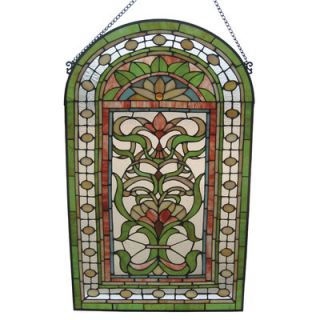 Chloe Lighting Tiffany Style Victorian Window Panel with 89 Cabochons