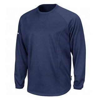 Majestic Men's 687X Long Sleeve Thermal Fleece Pullover (Navy, 3X Large)  Sports Fan Sweatshirts  Clothing
