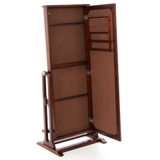Powell Furniture Marquis Cherry Cheval Jewelry Armoire with Mirror