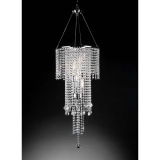 OK Lighting Rain 5 Light Crystal Chandelier