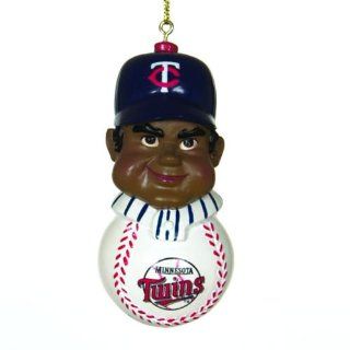 Pack of 4 MLB Minnesota Twins African American Slugger Christmas Ornaments 3"   Sports Fan Hanging Ornaments
