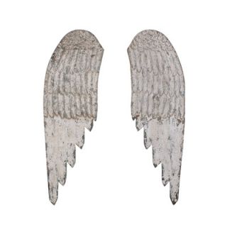 Creative Co Op The Painted Porch Wood Angel Wing (Set of 2)