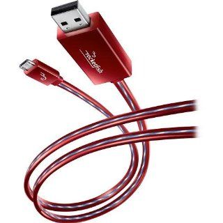 Rocketfish Mobile   3' Lighted Micro USB Cable Lighted Cable Red Computers & Accessories