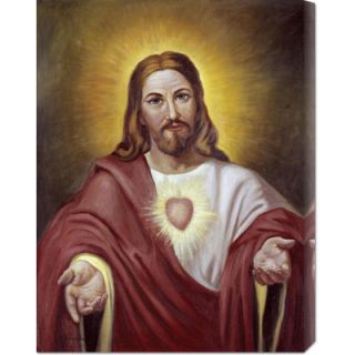 Global Gallery Sacred Heart of Jesus by Vittorio Bianchini Stretched