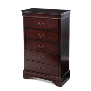 Castleton Home Louis Philippe 5 Drawer Chest