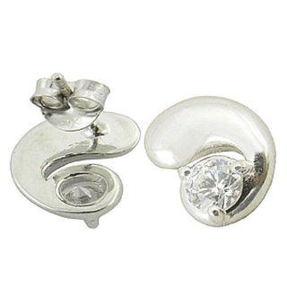 925 Silver White Zircon Sterling Jewelry Earring Jewelry