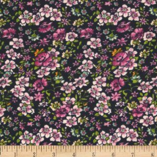 Designer Polyester Jersey Knit Floral Pink/Green Fabric