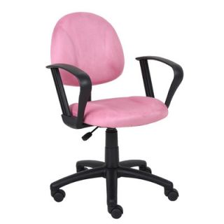 Boss Office Products Microfiber Deluxe Posture Chair with Loop Arms