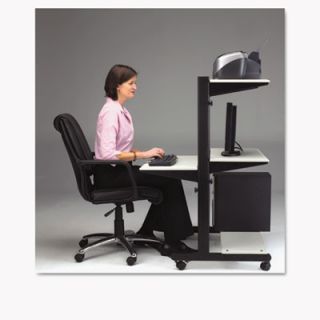 Mayline Group Soho Fully Adjustable Mobile Computer Table, 32W X 31D X