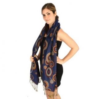 Fashion Chic shawl scarf Pashmina Multi Circle blue PCS1853 Fashion Scarves