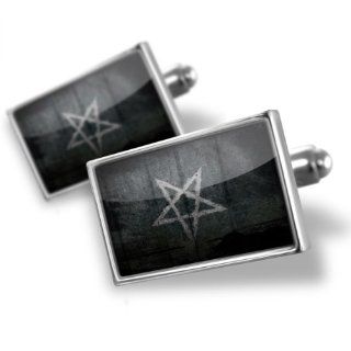 Neonblond Cufflinks "Pentagram 666, satan"   cuff links for man NEONBLOND Jewelry & Accessories Jewelry