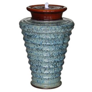 Alfresco Home Twister Indoor / Outdoor Ceramic Urn Fountain