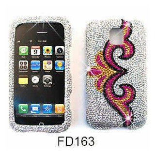 Cell Phone Skin + Hard Case Cover For Lg Optimus M / Optimus C Ms 690    Full Diamond Crystal Cell Phones & Accessories