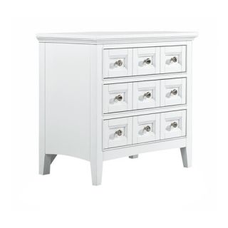 Kentwood 3 Drawer Nightstand in White