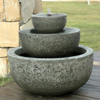 Resin and Fiberglass Tiered Fountain
