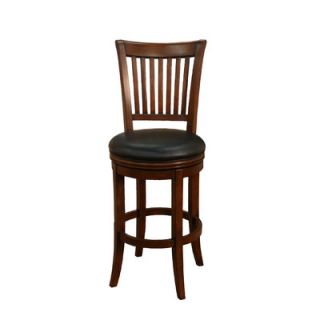 American Heritage Dennison Traditional Bar Stool in Suede with Black