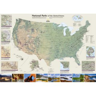 National Geographic Maps United States National Parks Wall Map