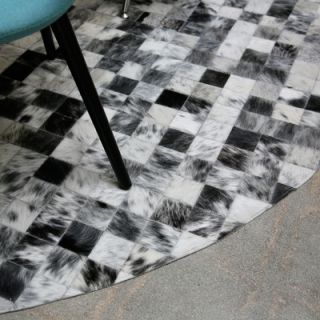 Pure Rugs Patchwork Cowhide Moderna Grey Freckles Rug