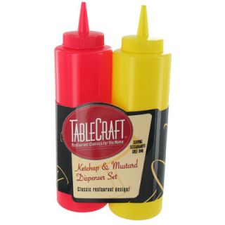Tablecraft 12 Oz. Ketchup and Mustard Bottle (Set of 2)