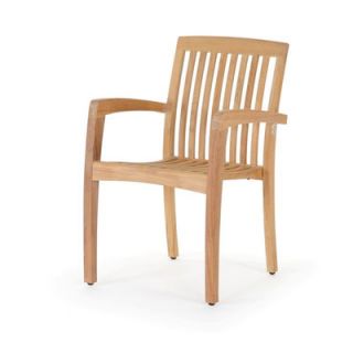 Caluco Teak Stacking Arm Chair (Set of 4)